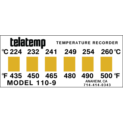 Telatemp Liquid Crystal Thermometers